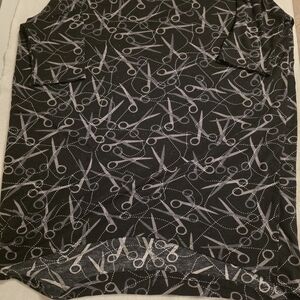 Black and White Scissors Pattern Top